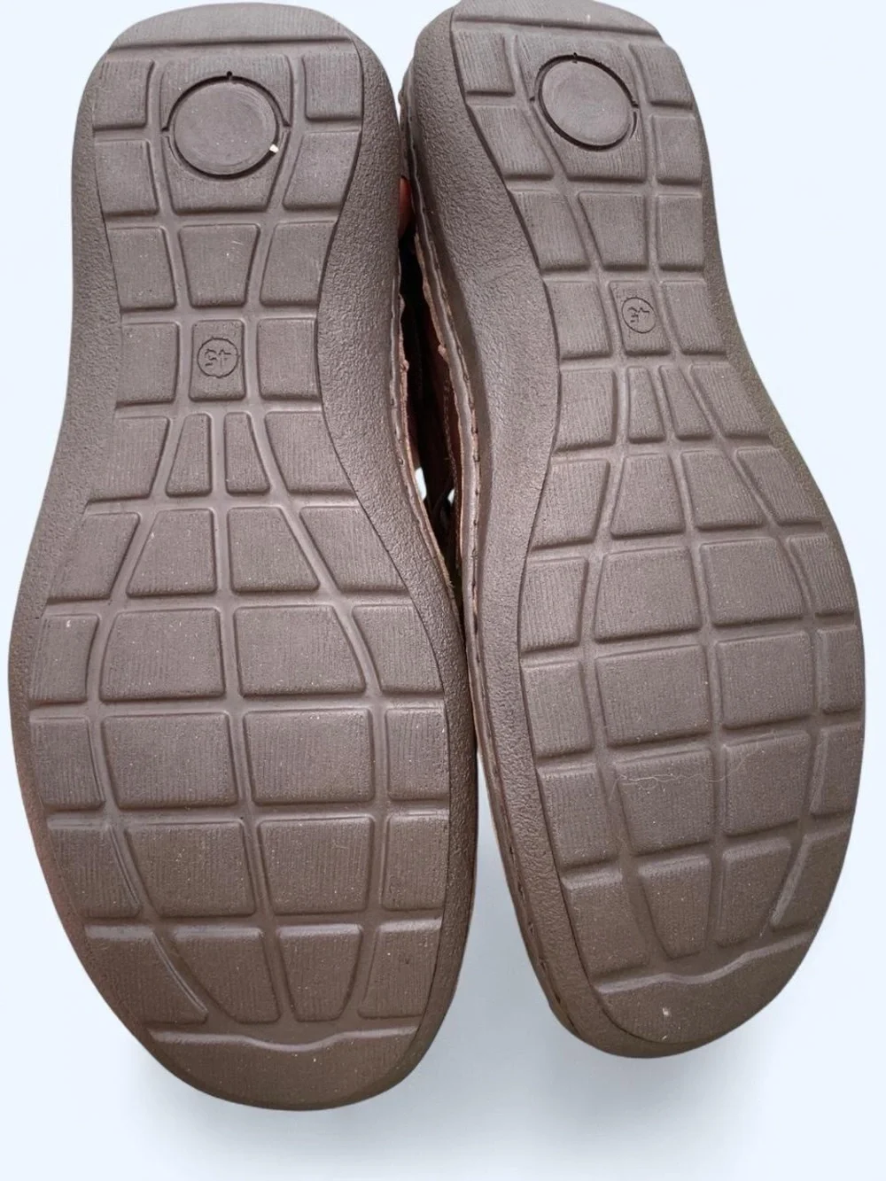 Spring Step Men's Brown Leather Woven Fisherman Sandals